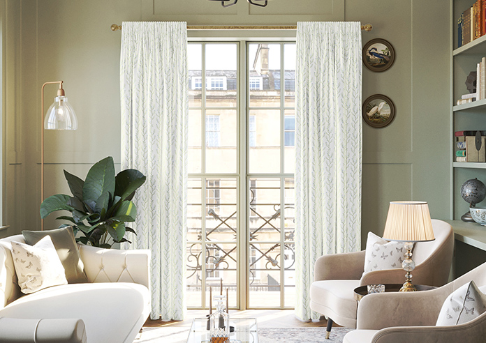 Boughton Faux Silk, Blue - Made to Measure Curtains - Image 3